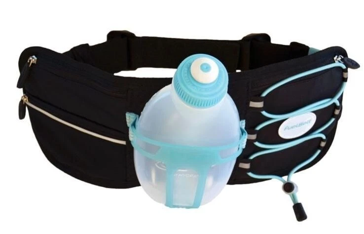 Cinturón de hidratación FuelBelt R1O 1 botella para correr - negro/azul artístico - NUEVO Foto 1 de 1