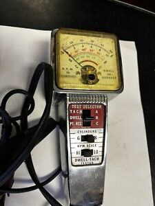 Vintage Automobile Dwell-tach-tester /rpm Range/6-8 Cylinders Tachometer