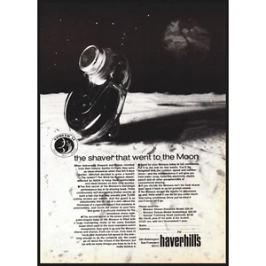1972 Monaco Wind-Up Shaver Razor Vintage Print Ad Apollo 14 Moon Nasa Wall Art - Picture 1 of 1