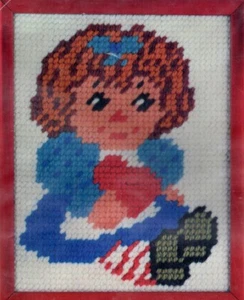 Vintage WonderArt Quickpoint Needlecraft Picture Kit Suzie Girl Craft Kit - Picture 1 of 3