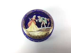 Moser Cobalt Glass Jewelry Box - Picture 1 of 4