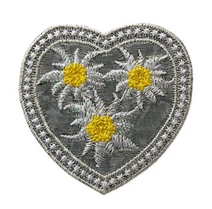 Herz mit Edelweiss Edelweiß - Aufnäher Aufbügler Patch Applikation #9229 Tracht  - Bild 1 von 1