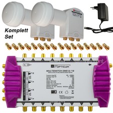 SAT Multischalter 9/16 ++ 2x Quattro LNB 0,1 dB Opticum Digital UHD HDTV 4K