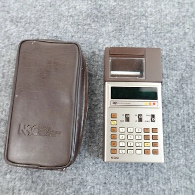 Calculator National Semiconductor Corp NS500 Printer NSC W/Case Parts Vintage - Image 1 of 4