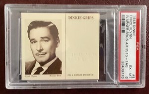 1948 DINKIE GRIPS ERROL FLYNN #8 PSA 6 FILM STAR CARD