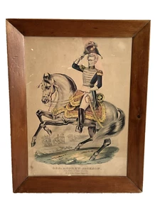 Framed Original Nathaniel CURRIER Lithograph Andrew Jackson Hero Of New Orleans - Picture 1 of 9