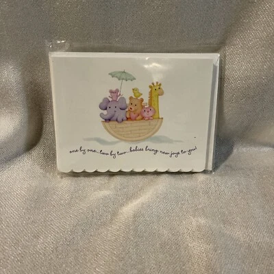 Hallmark Party Express Shower Invitations Girl Boy Animals with Envelopes - - Image 1 of 2