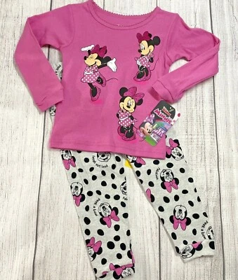 PIJAMA DISNEY JUNIOR MINNIE MOUSE 2 PIEZAS NIÑAS TALLA 2T 3T Nuevo Con Etiquetas ¡LINDO! Foto 1 de 2