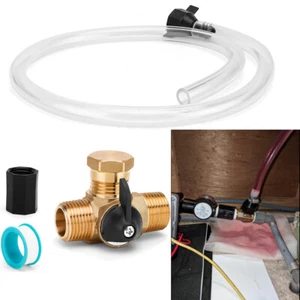 RV Boat Permanent Pump Converter Winterizing Kit Brass Valve Siphon Hose USA - Foto 1 di 8