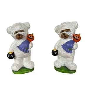 Juego de 3 figuras de Halloween de osos de peluche momias con dulces de Halloween - Imagen 1 de 7