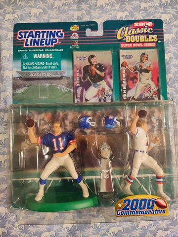 GIANTS P. SIMMS/BRONCOS J. ELWAY STARTING LINEUP CLASSIC DOUBLES 2000 SERIES Cover