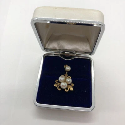 Collar Colgante Mikimoto Oro K14 Perla M/k14 Con Caja Limitada Desde JAPÓN◎ Foto 1 de 4