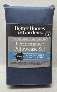 Better Homes & Gardens 400 Thread Count Performance Pillowcase Set Of 2 King/New - Picture 1 of 7