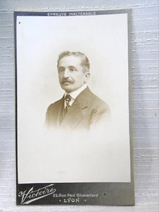 CDV Photo Man Great Moustache Named Claude In Album Page - Picture 1 of 4