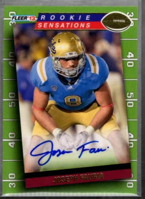 A9074- 2013 Fleer Retro Rookie Sensations Autographs #RS43 Joseph Fauria F Auto - Image 1 of 2