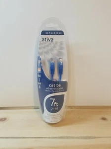 2009 Ativa Cat Cable Cat. 5e Networking Cable Male, 7ft NEW, ORIGINAL Packaging - Picture 1 of 2
