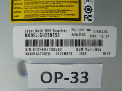 Lg Gh22ns50 Dvd Burner Drive Pc Computer #Op-33 - Image 1 of 3