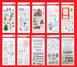 Recollections CHRISTMAS Clear Stamps & Dies Cross Reindeer Tree Truck Santa Snow - Picture 1 of 11