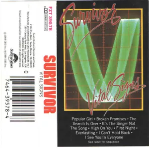 Survivor - Vital Signs - (Cassette, Album) (Very Good Plus (VG+)) - Picture 1 of 4