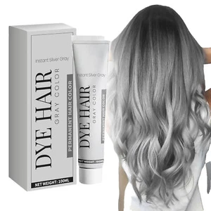 Unisex Light Gray Silver Hair Dye, Instant Non-Damaging Dye for All Hair Types - Picture 1 of 10