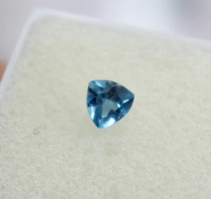 0.50 CT Loose Certified Gemstone Blue Aquamarine Trillion Shape Best Offer - Picture 1 of 7