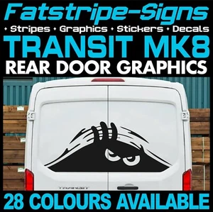 para adaptarse a FORD TRANSIT MK8 PEEPING/PEEKING MONSTER FURGONETA PEGATINAS GRÁFICAS - Imagen 1 de 2