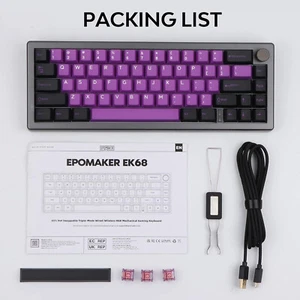 EPOMAKER EK68 65% Wireless Gaming Keyboard, Hot Swappable Gasket Mechanical - Bild 1 von 11