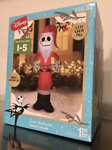 ✅Nightmare Before Christmas Jack Skellington Santa Suit Inflatable Lights 5.5' - Bild 1 von 2