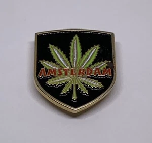 Amsterdam Niederlande Marihuana Cannabis Gras Blatt Anstecknadel (244) - Bild 1 von 2