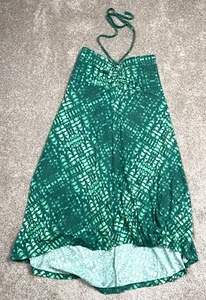 Patagonia Kamala Skirt Dress Convertible Halter Medium Midi Organic Cotton Green - Picture 1 of 10
