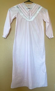 Vintage Bernette New York Nachthemd rosa viktorianisch Spitze gebürstet Polyester XS - Bild 1 von 5
