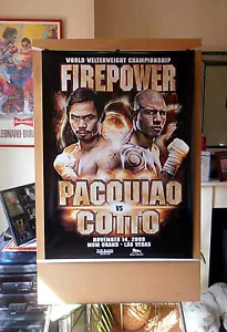 MANNY PACQUIAO vs. MIGUEL COTTO : Original MGM Onsite Boxing Fight Poster 30D - Picture 1 of 17
