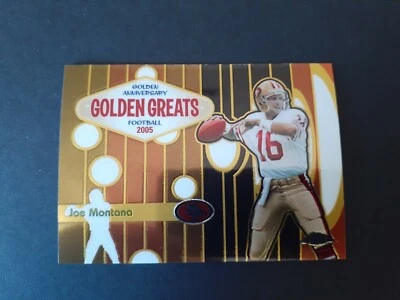 Joe Montana 2005 Topps Chrome Golden Greats #GA1 Golden Anniversary SP 49ers HOF - Image 1 of 2