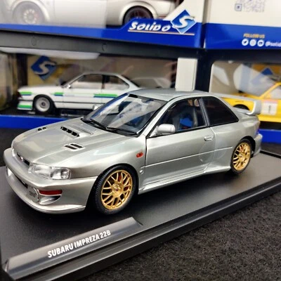 VOITURE SOLIDO SUBARU IMPREZA 22B SILVER 1998 1:18 NEUF BOITE S1807408