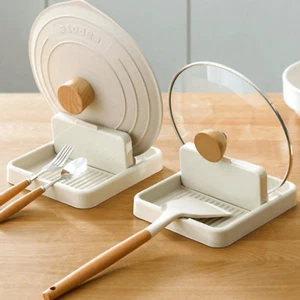Kitchen Pot Cover Rack Foldable Kitchen Utensils Holder for Spoon Pot Lid (1 pc) - Picture 1 of 20
