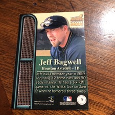 Jeff Bagwell Houston Astros First Base Dugout View Baseball Card