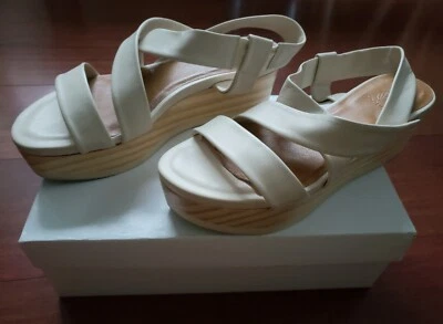 Coclico Amy Cuña Zueco Plataforma Zapato Cuero Sandalias Hechas en España Mujer Talla 37 Foto 1 de 4