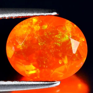 1.43 ct Stunning Oval Cut (10 x 8 mm) Heated Orange Fire Opal Loose Gemstone - Picture 1 of 2