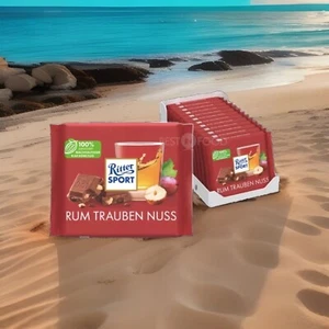 Ritter Sport Rum Trauben Nuss - Schokolade Jamaika Rum Alkohol - 3 Tafeln - Bild 1 von 5