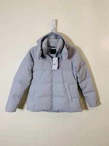 Marmot Mercer down fill hooded quilted puffer jacket bright steel NWT sz M $325 - Picture 1 of 11