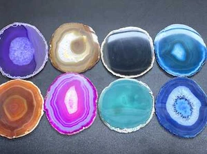 Round Circular Agate Slices (1 Pound)(3.5-3.8 Inches)(Size #2) One LB Wholesale - Picture 1 of 2