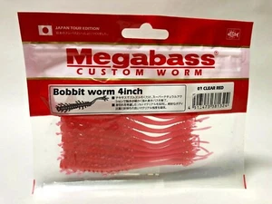 Megabass Bobbit Worm 4 pulgadas 9 piezas #03 rojo transparente - Imagen 1 de 2