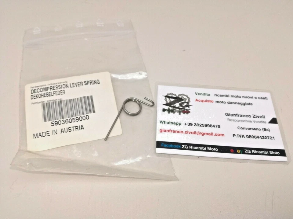 59036059000 Originale KTM EXC 525 HUSQVARNA molla keva decompressore - Immagine 1 di 1