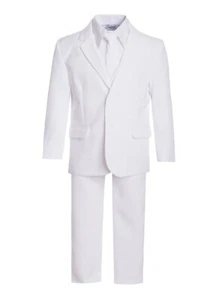 Slim Baby kids Boys Bridal Formal suit 5 pcs set coat,vest,pant,shirt,clip tie  - Picture 1 of 11