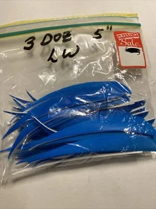 NOS 3 Dozen 5” LW Blue Arrow Feathers Archery - Picture 1 of 2