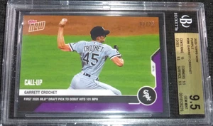 Topps Now Garrett Crochet #286 2020 púrpura #D/25 BGS 9,5 RC (mejor que PSA 10) - Imagen 1 de 2
