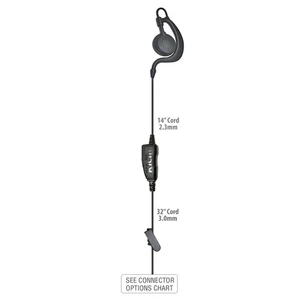 Klein Agent 1-Wire PTT Earpiece C-Ring Earloop For Motorola Kenwood Vertex Radio - Picture 1 of 3