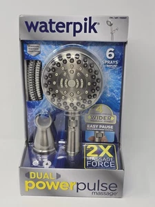 Waterpik ZZR-769ME Doble PowerPulse Masaje 6-Spray Cabezal de Ducha Portátil NUEVO - Imagen 1 de 12