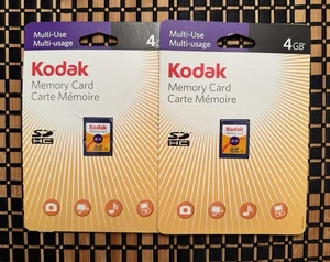2 Kodak Multi-Use 4GB SDHC SD Memory Card Brand New 2 Packages  - Picture 1 of 2