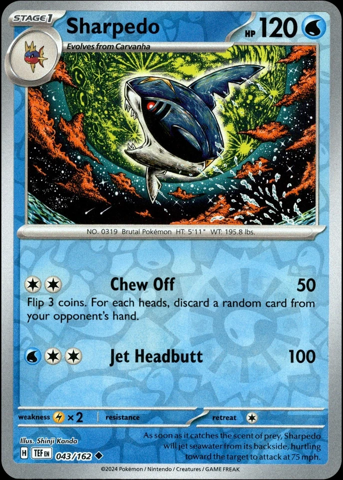 Sharpedo 043/162 SV05: Temporal Forces Reverse Holo - Image 1 of 1